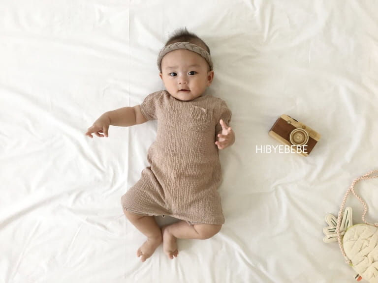 HI BYEBEBE - Korean Children Fashion - #Kfashion4kids - Wrinkle Pocket Short Sleeves Bodysuit - 5