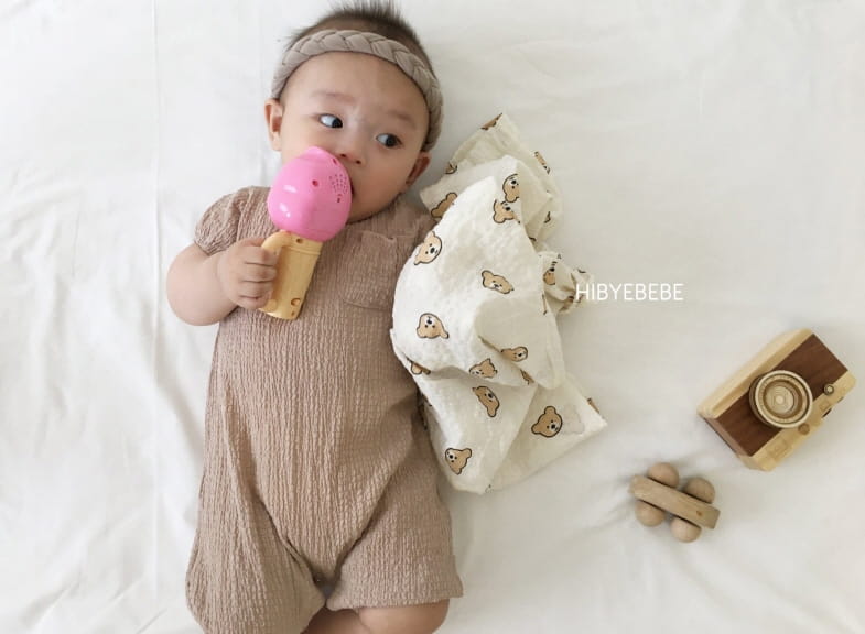 HI BYEBEBE - Korean Children Fashion - #Kfashion4kids - Wrinkle Pocket Short Sleeves Bodysuit - 6