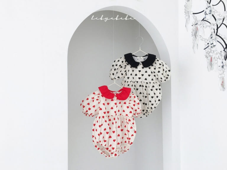 HI BYEBEBE - Korean Children Fashion - #Kfashion4kids - Audrey Heart Bodysuit - 12