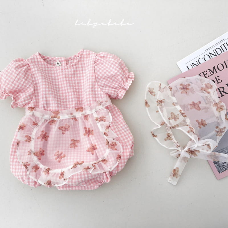 HI BYEBEBE - Korean Children Fashion - #Kfashion4kids - Pink Pink Check Bodysuit