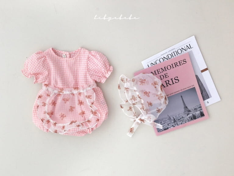 HI BYEBEBE - Korean Children Fashion - #Kfashion4kids - Pink Pink Check Bodysuit - 3