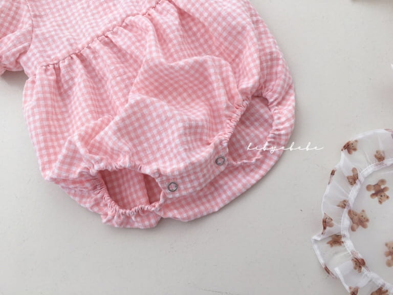 HI BYEBEBE - Korean Children Fashion - #Kfashion4kids - Pink Pink Check Bodysuit - 7
