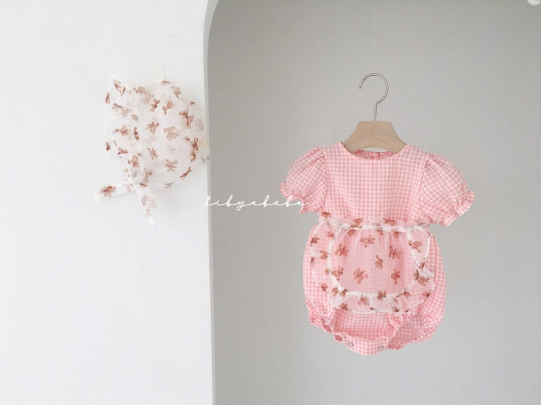 HI BYEBEBE - Korean Children Fashion - #Kfashion4kids - Pink Pink Check Bodysuit - 9