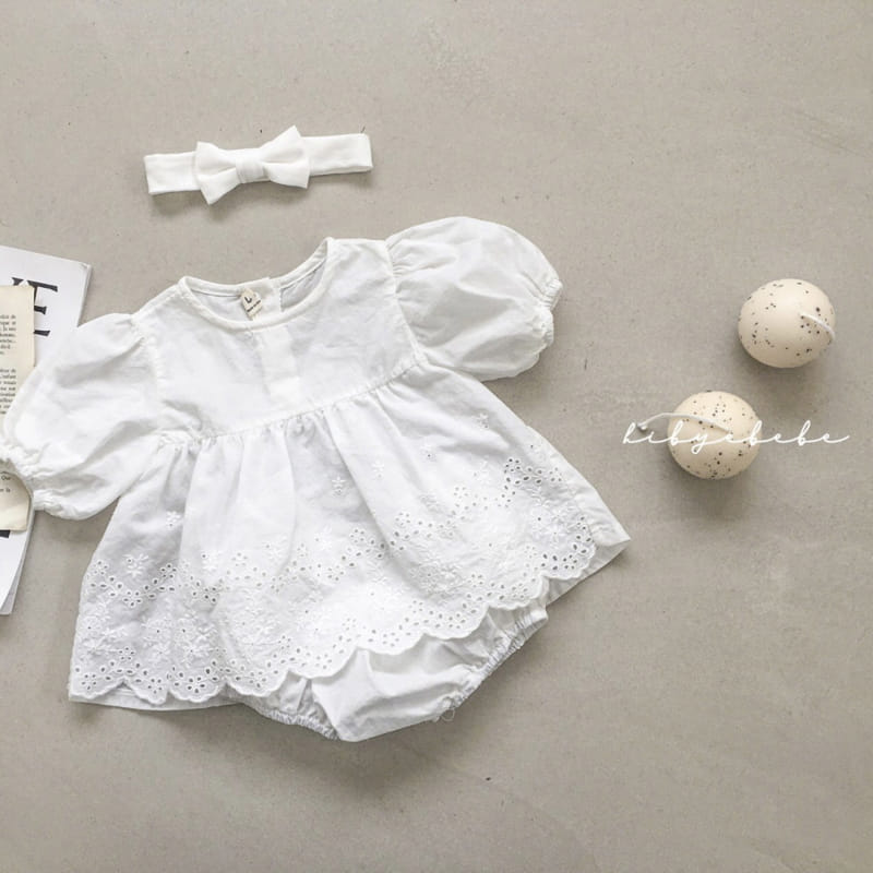 HI BYEBEBE - Korean Children Fashion - #Kfashion4kids - Lace Blouse Bottom Set - 9