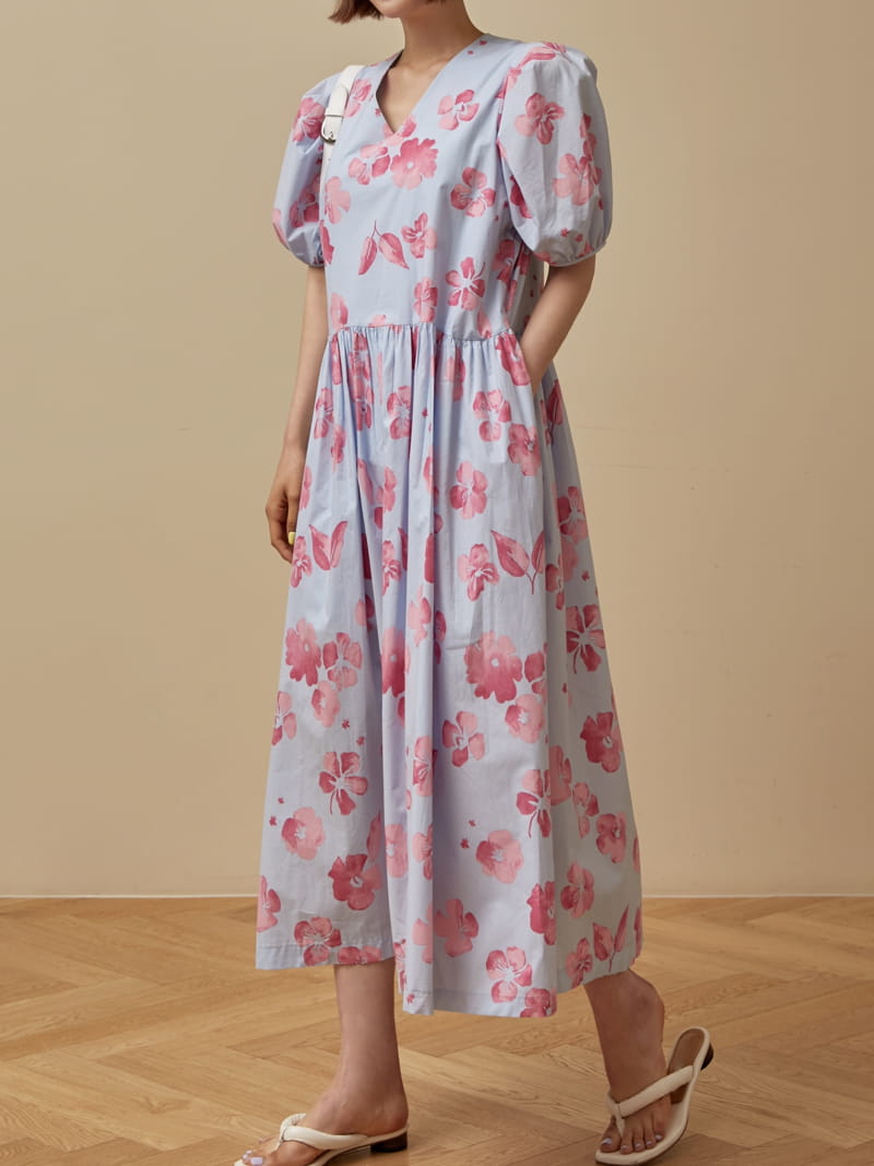 HIVER - Korean Children Fashion - #Kfashion4kids - Flower One-piece
