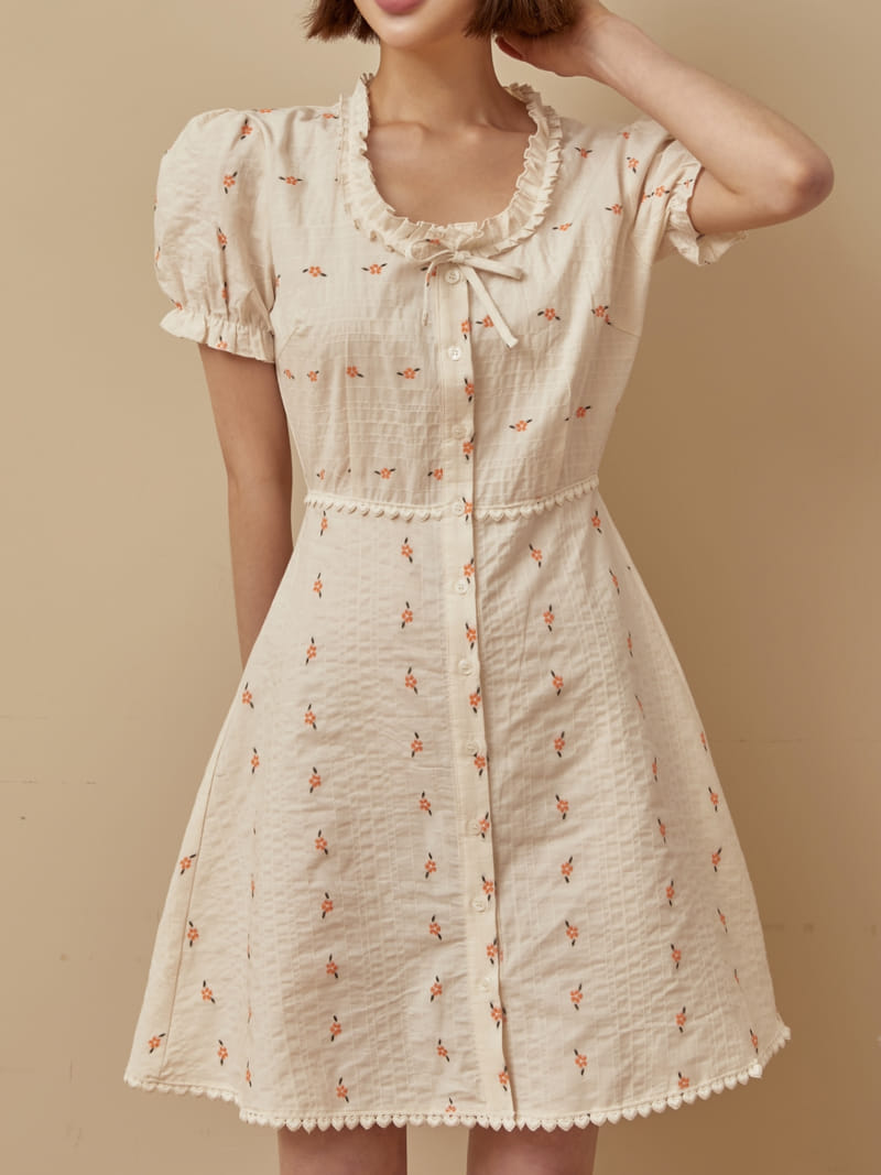 HIVER - Korean Children Fashion - #Kfashion4kids - Touch Embroidery One-piece - 4