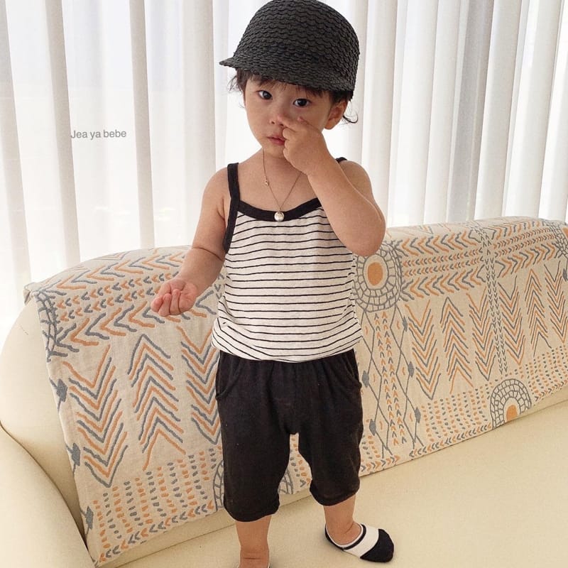 JEAYA & MYMI - Korean Children Fashion - #Kfashion4kids - Linen Top Bottom Set - 2