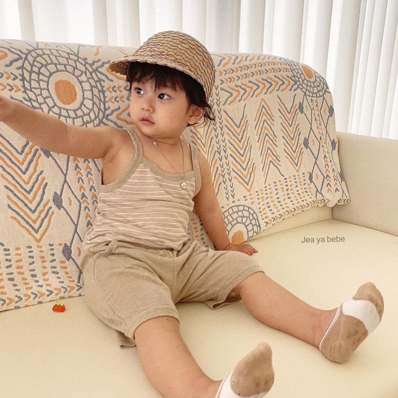 JEAYA & MYMI - Korean Children Fashion - #Kfashion4kids - Linen Top Bottom Set - 5