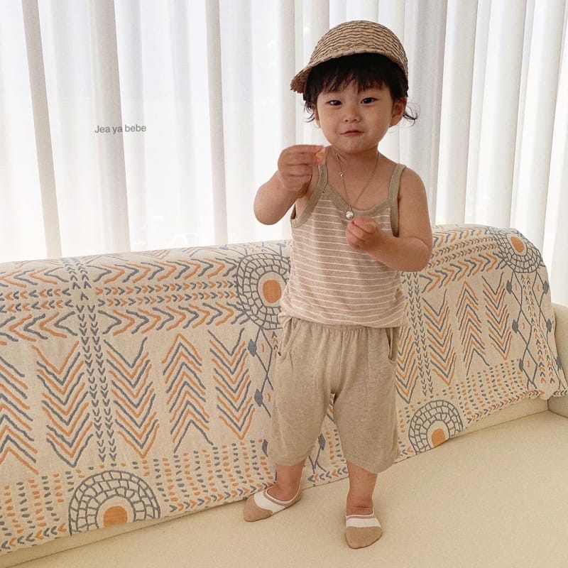 JEAYA & MYMI - Korean Children Fashion - #Kfashion4kids - Linen Top Bottom Set - 8