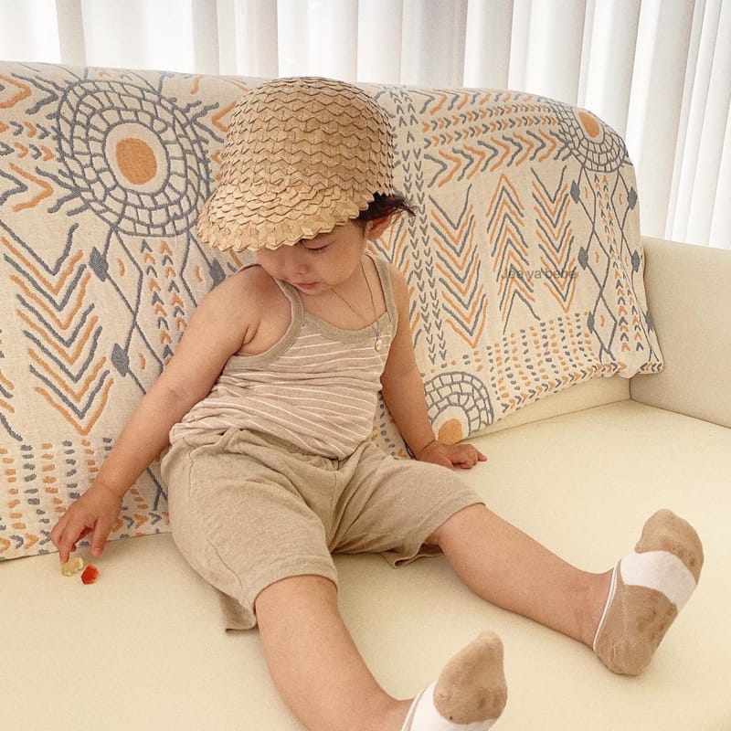 JEAYA & MYMI - Korean Children Fashion - #Kfashion4kids - Linen Top Bottom Set - 9