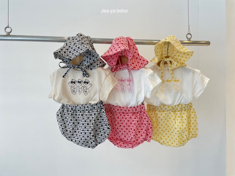 JEAYA & MYMI - Korean Children Fashion - #Kfashion4kids - Heart Bear Top Bottom Set - 12