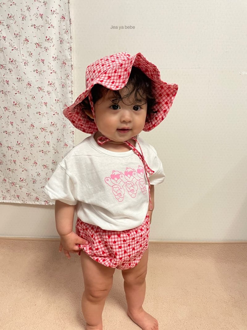 JEAYA & MYMI - Korean Children Fashion - #Kfashion4kids - Heart Bear Top Bottom Set - 3