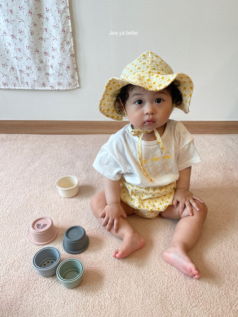JEAYA & MYMI - Korean Children Fashion - #Kfashion4kids - Heart Bear Top Bottom Set - 6
