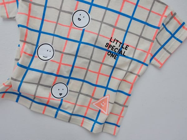 KOKOYARN - Korean Children Fashion - #Kfashion4kids - Check Square Tee - 9