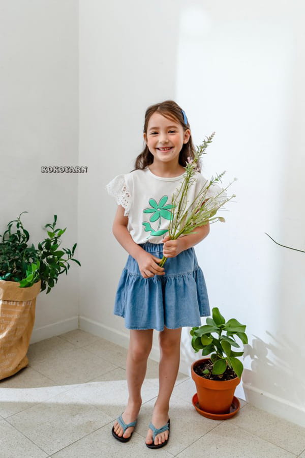 KOKOYARN - Korean Children Fashion - #Kfashion4kids - Denim Skirt Shorts - 7