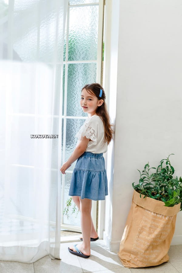 KOKOYARN - Korean Children Fashion - #Kfashion4kids - Denim Skirt Shorts - 8