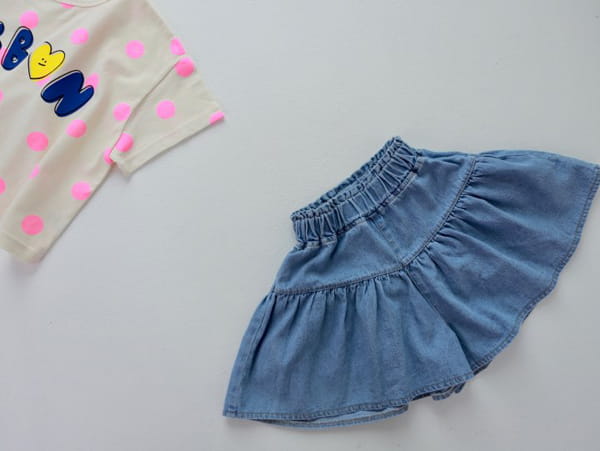 KOKOYARN - Korean Children Fashion - #Kfashion4kids - Denim Skirt Shorts - 9