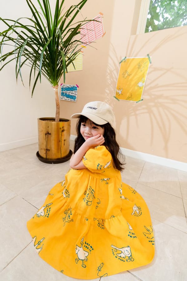 KOKOYARN - Korean Children Fashion - #Kfashion4kids - Linen Puff One-piece - 3