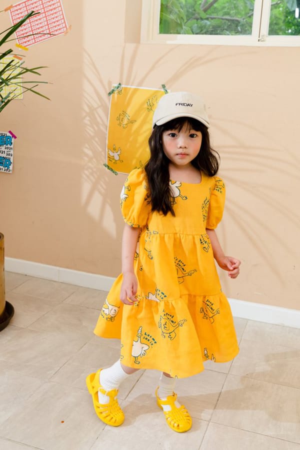KOKOYARN - Korean Children Fashion - #Kfashion4kids - Linen Puff One-piece - 4