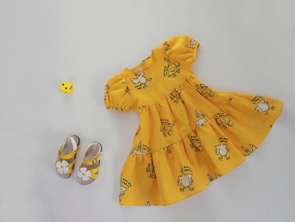 KOKOYARN - Korean Children Fashion - #Kfashion4kids - Linen Puff One-piece - 9