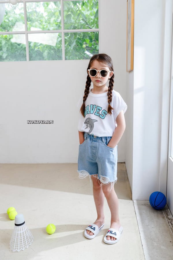 KOKOYARN - Korean Children Fashion - #Kfashion4kids - Wave Dolpin Sleeveless Tee - 2