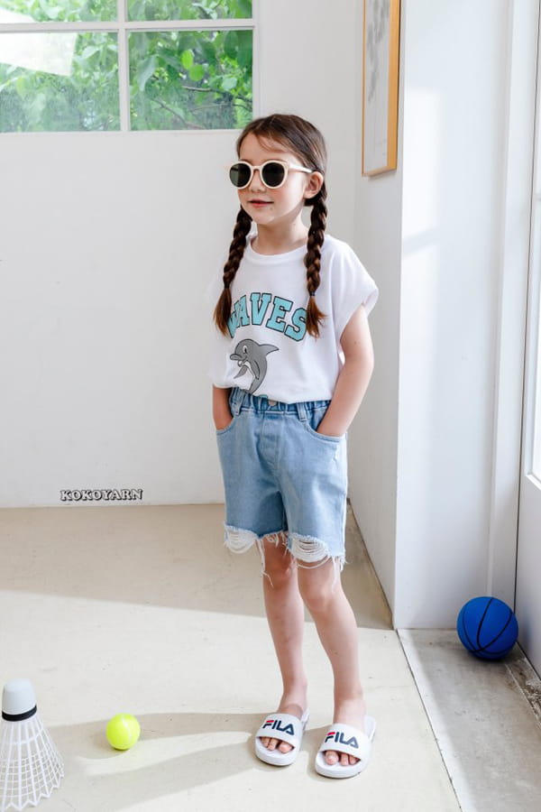 KOKOYARN - Korean Children Fashion - #Kfashion4kids - Wave Dolpin Sleeveless Tee - 5