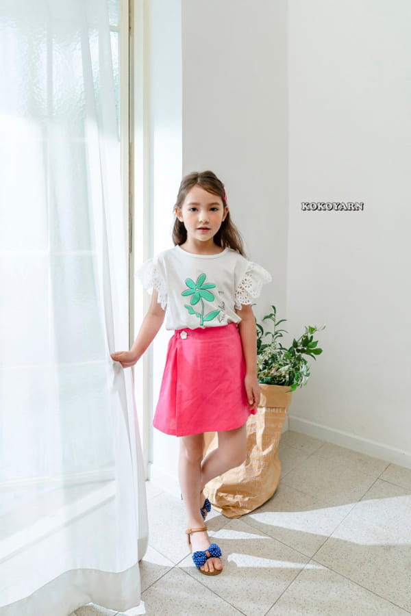 KOKOYARN - Korean Children Fashion - #Kfashion4kids - Flower Lace Tee - 12