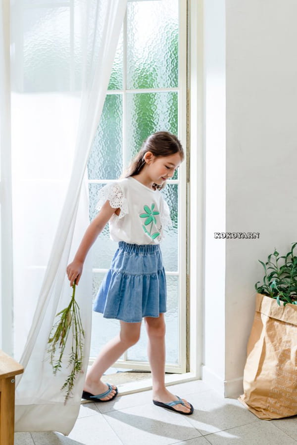KOKOYARN - Korean Children Fashion - #Kfashion4kids - Flower Lace Tee - 8