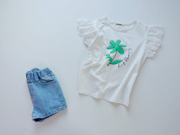 KOKOYARN - Korean Children Fashion - #Kfashion4kids - Flower Lace Tee - 9
