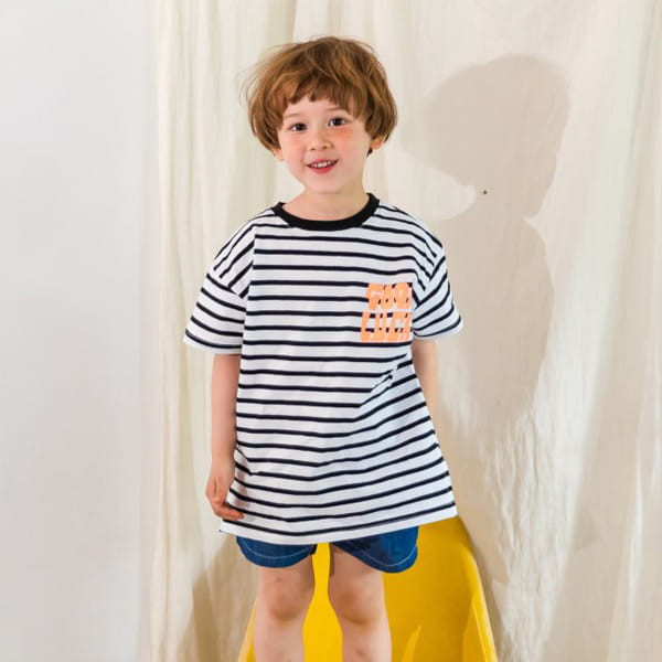 KOKOYARN - Korean Children Fashion - #Kfashion4kids - Good Luck Stripes Long Tee