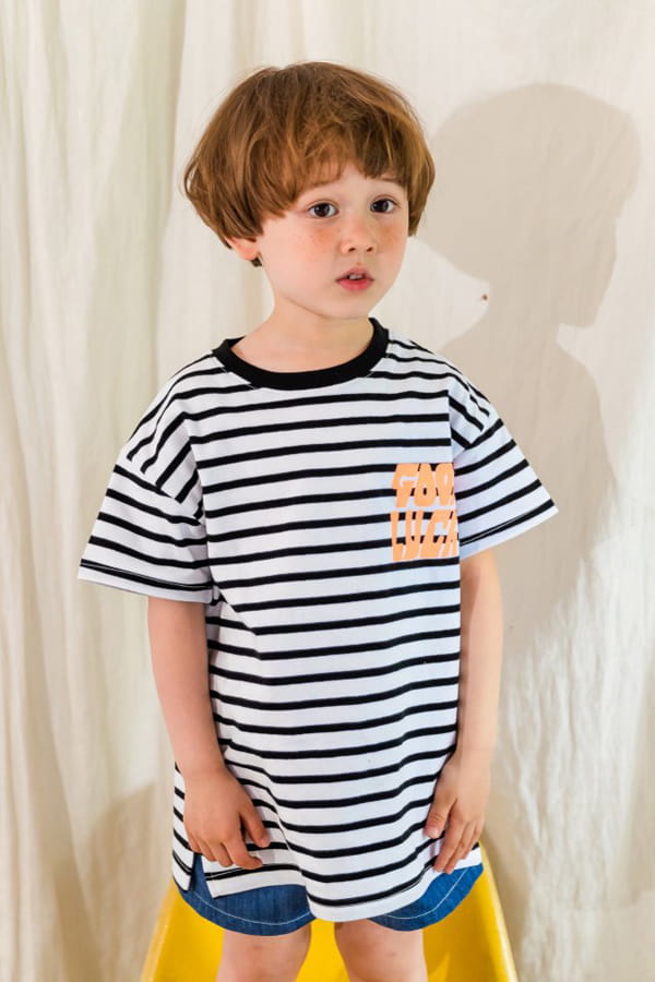 KOKOYARN - Korean Children Fashion - #Kfashion4kids - Good Luck Stripes Long Tee - 2