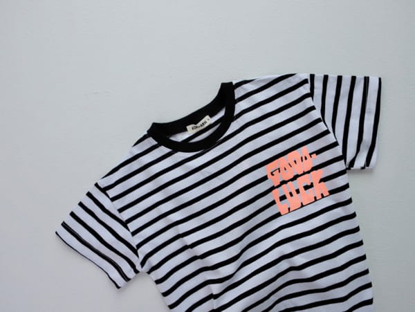 KOKOYARN - Korean Children Fashion - #Kfashion4kids - Good Luck Stripes Long Tee - 6
