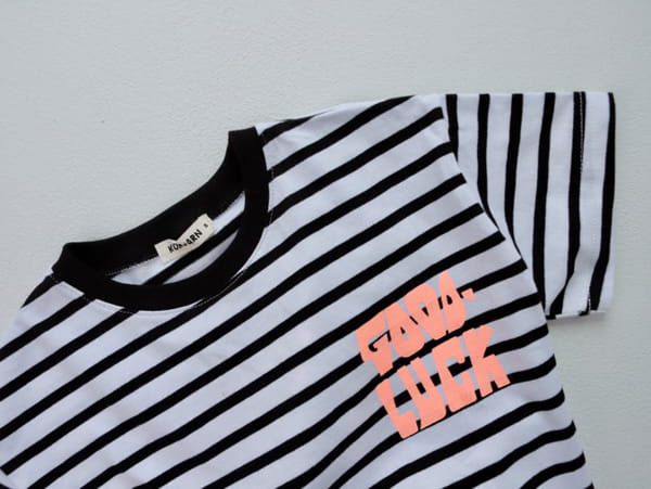 KOKOYARN - Korean Children Fashion - #Kfashion4kids - Good Luck Stripes Long Tee - 9