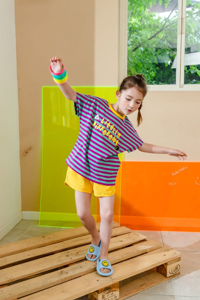 KOKOYARN - Korean Children Fashion - #Kfashion4kids - Lettering Stripes Tee - 2