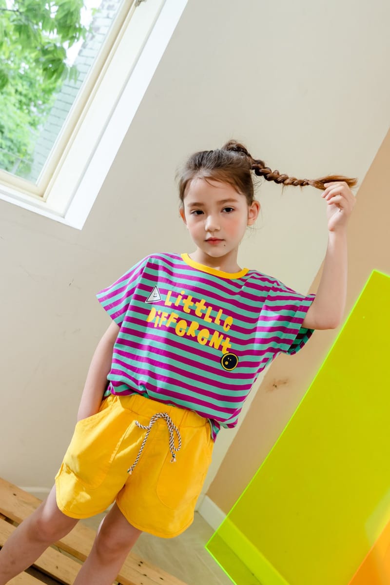 KOKOYARN - Korean Children Fashion - #Kfashion4kids - Lettering Stripes Tee - 5