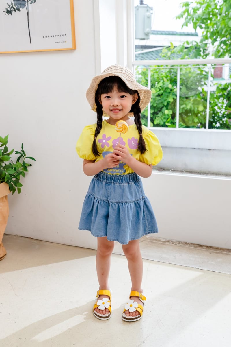 KOKOYARN - Korean Children Fashion - #Kfashion4kids - Flower Puff Tee - 10