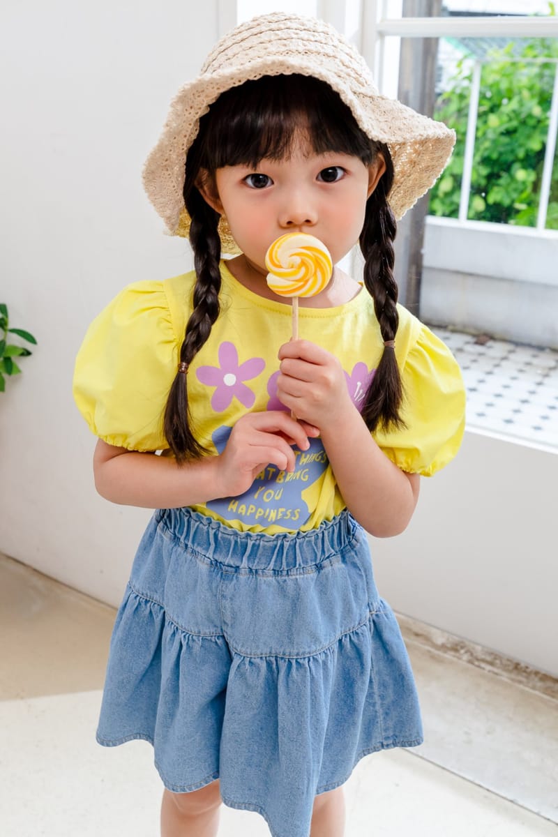 KOKOYARN - Korean Children Fashion - #Kfashion4kids - Flower Puff Tee - 12