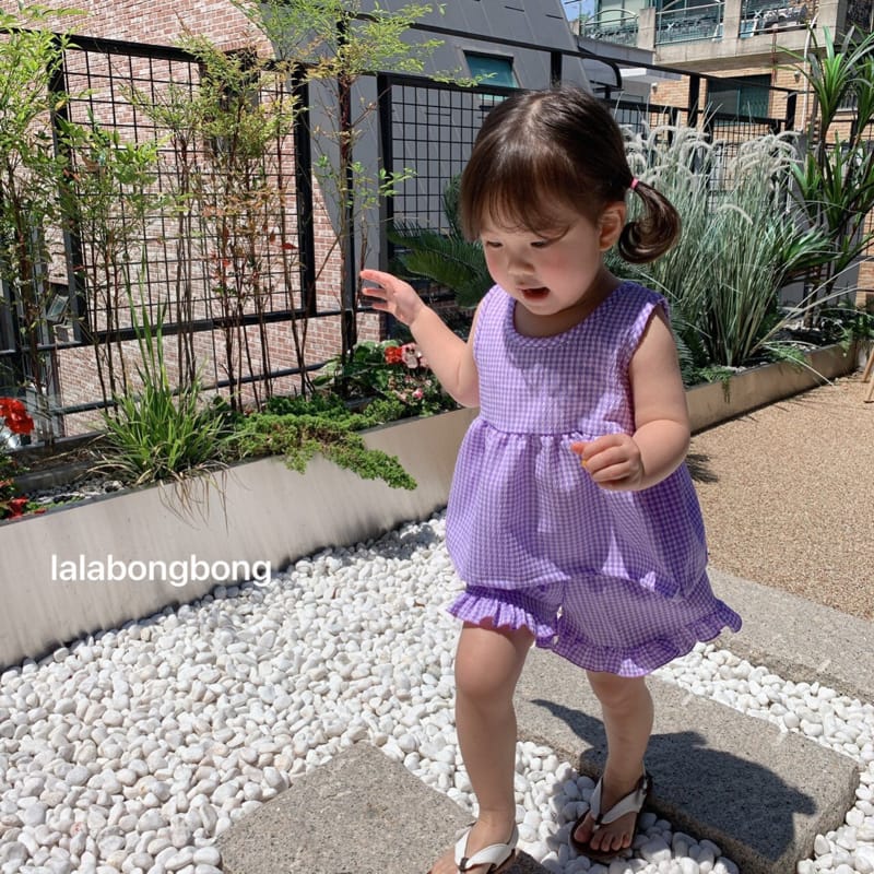 LALABONGBONG - Korean Children Fashion - #Kfashion4kids - Gobang Frill Top Bottom Set - 11