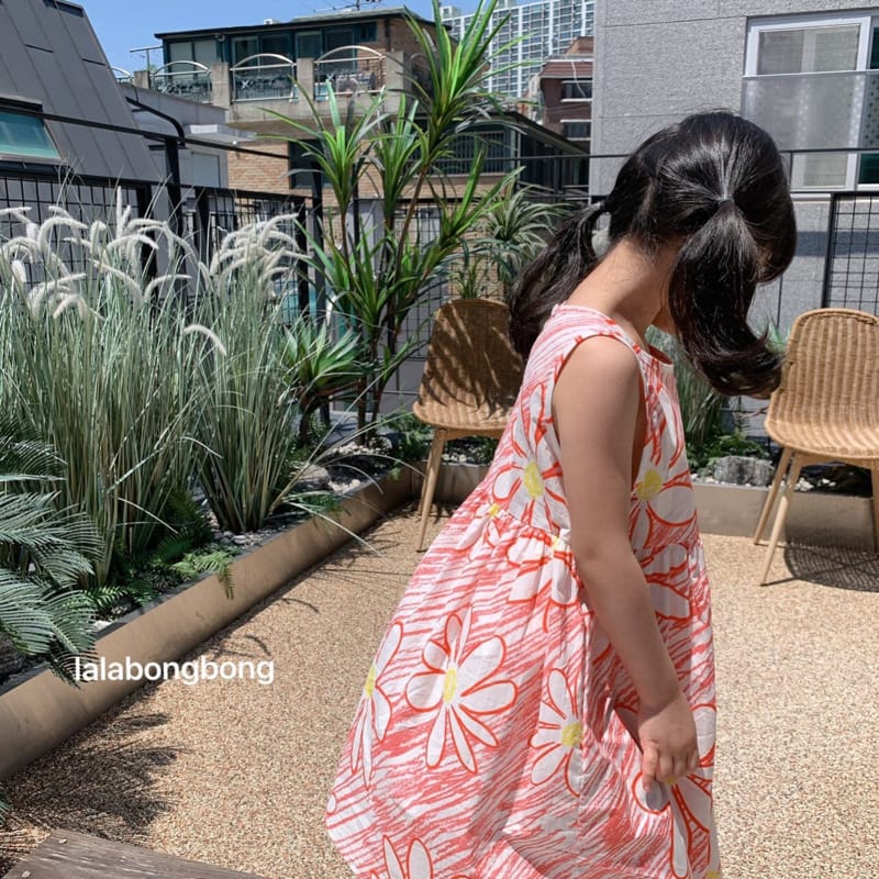LALABONGBONG - Korean Children Fashion - #Kfashion4kids - Crayon Flower One-piece