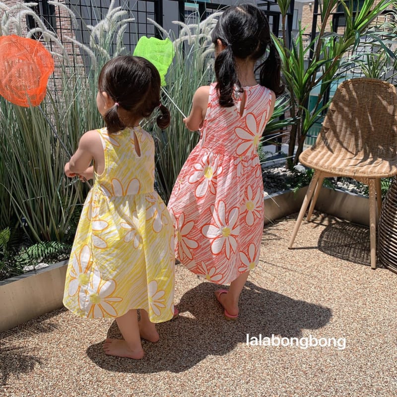 LALABONGBONG - Korean Children Fashion - #Kfashion4kids - Crayon Flower One-piece - 6