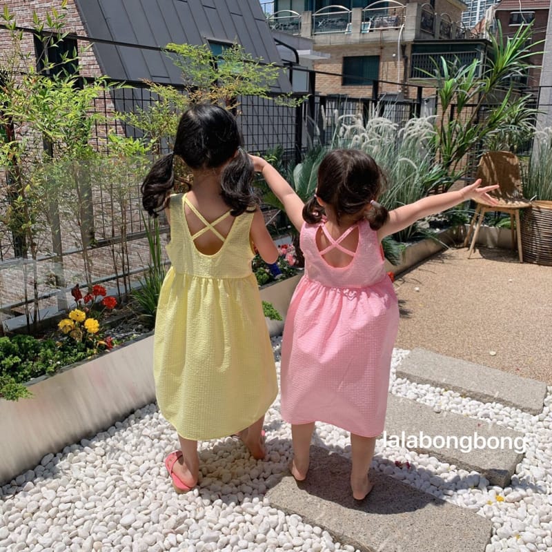 LALABONGBONG - Korean Children Fashion - #Kfashion4kids - Neon Check One-piece