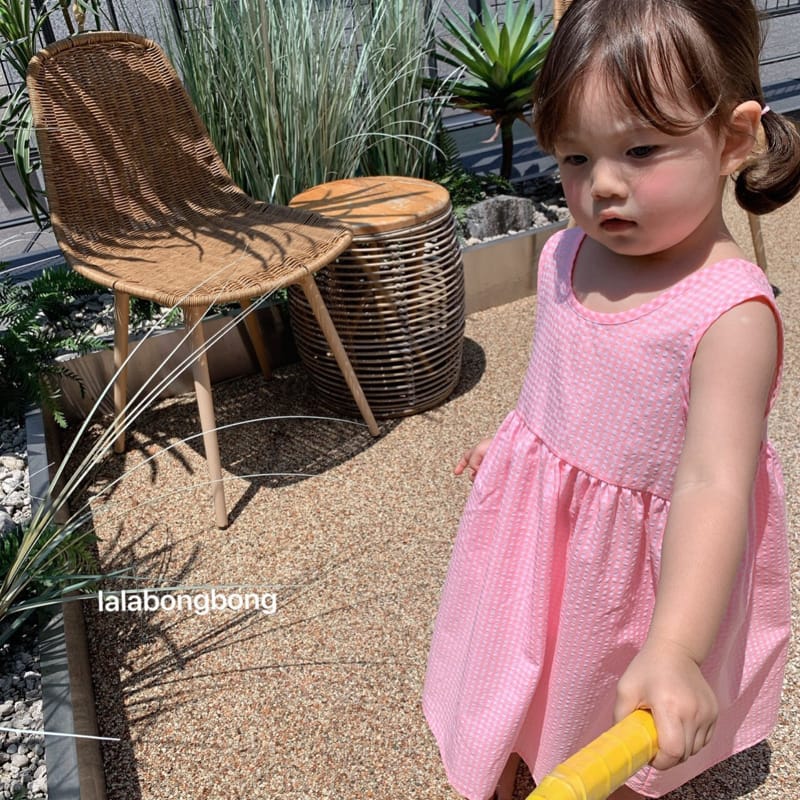 LALABONGBONG - Korean Children Fashion - #Kfashion4kids - Neon Check One-piece - 12