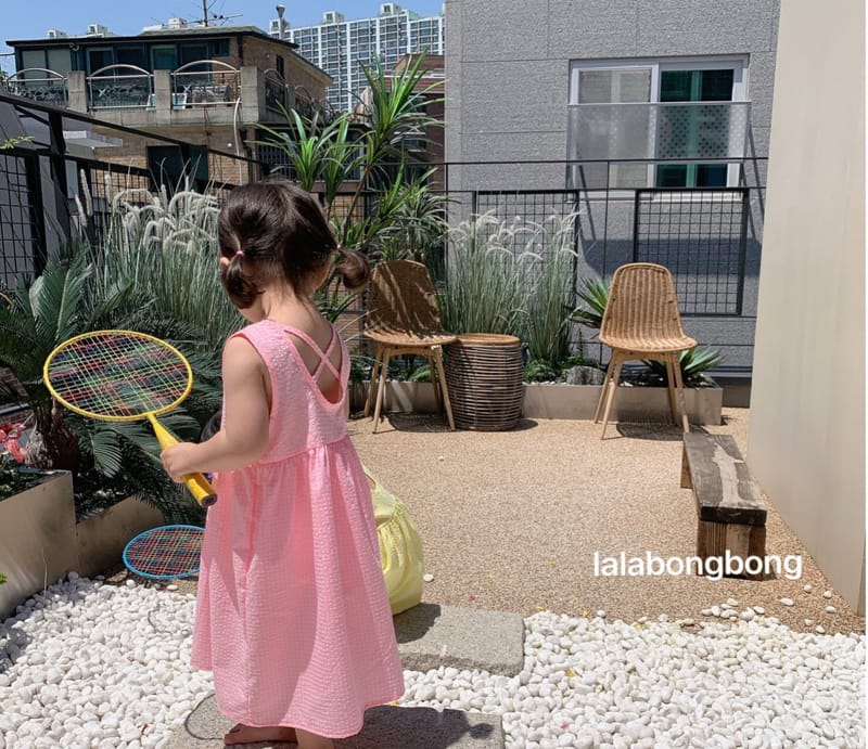 LALABONGBONG - Korean Children Fashion - #Kfashion4kids - Neon Check One-piece - 5