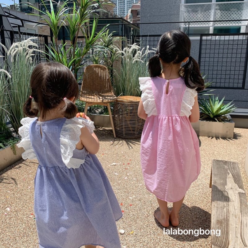 LALABONGBONG - Korean Children Fashion - #Kfashion4kids - Lace Angel One-piece - 3