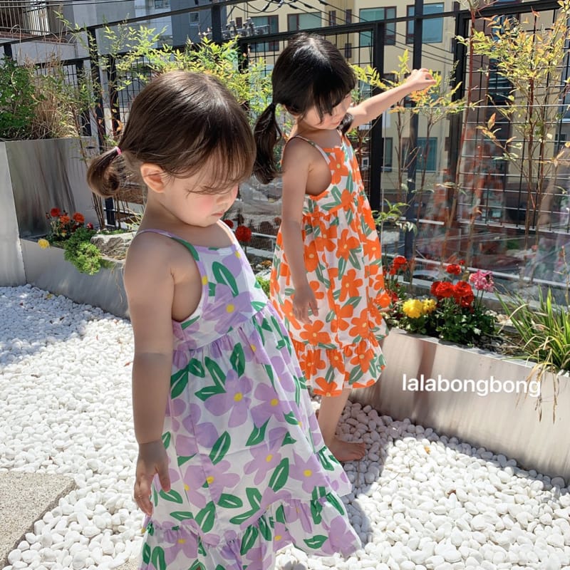 LALABONGBONG - Korean Children Fashion - #Kfashion4kids - Flower String One-piece - 2