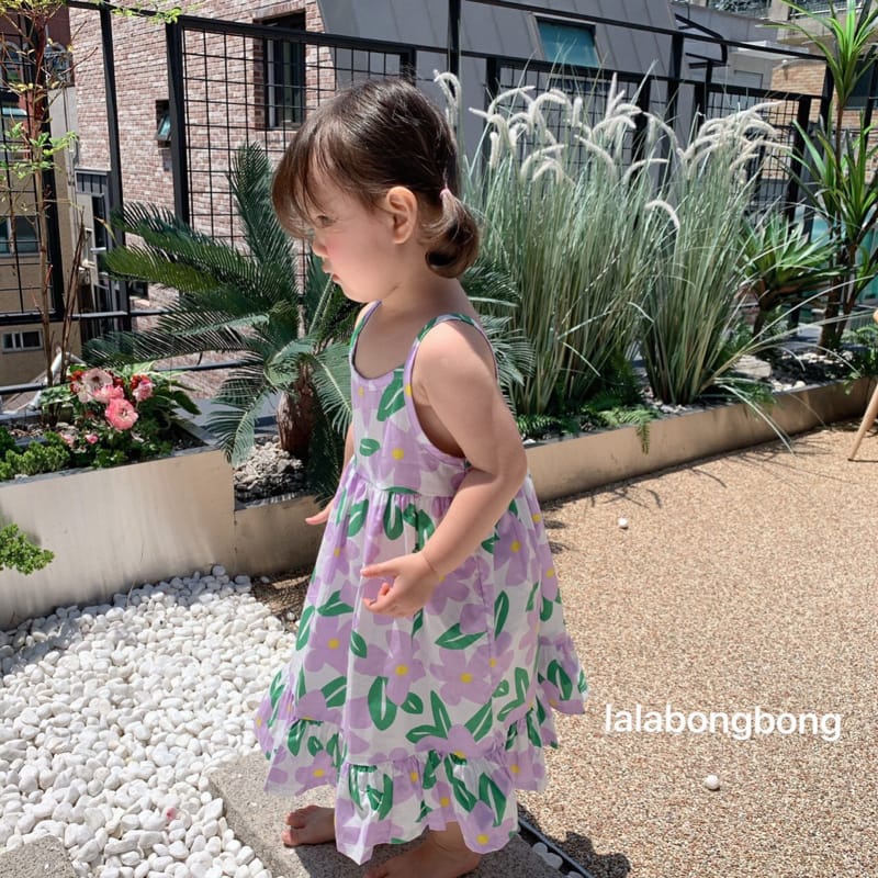 LALABONGBONG - Korean Children Fashion - #Kfashion4kids - Flower String One-piece - 3