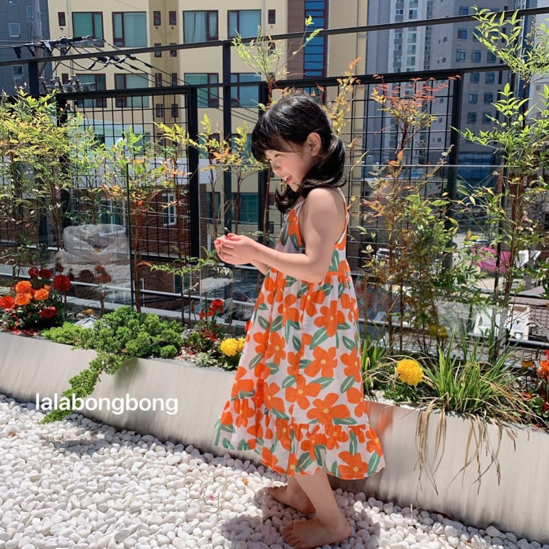 LALABONGBONG - Korean Children Fashion - #Kfashion4kids - Flower String One-piece - 4