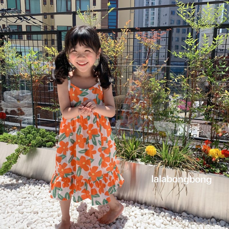 LALABONGBONG - Korean Children Fashion - #Kfashion4kids - Flower String One-piece - 5