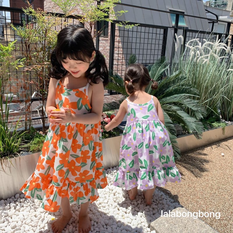 LALABONGBONG - Korean Children Fashion - #Kfashion4kids - Flower String One-piece - 8