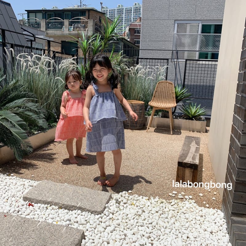 LALABONGBONG - Korean Children Fashion - #Kfashion4kids - Cancan Check One-piece - 10